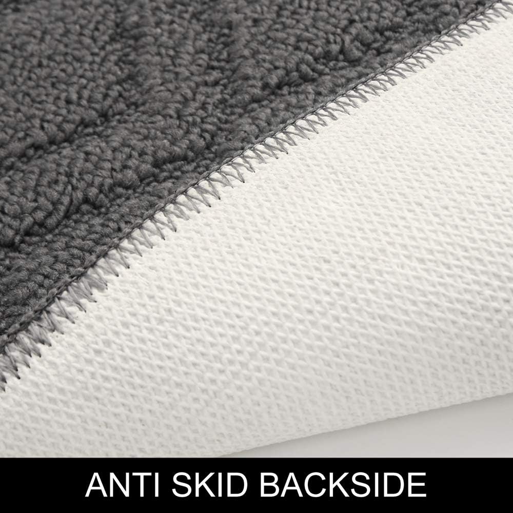 COSY HOMEER 48x20 Inch/30X20 Inch Kitchen Rug Mats Made of 100% Polypropylene 2 Pieces Soft Kitchen Mat Specialized in Anti Slippery and Machine Washable (Grey) - Image 4